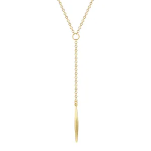 18K Gold Large Lure Y Drop Pendant