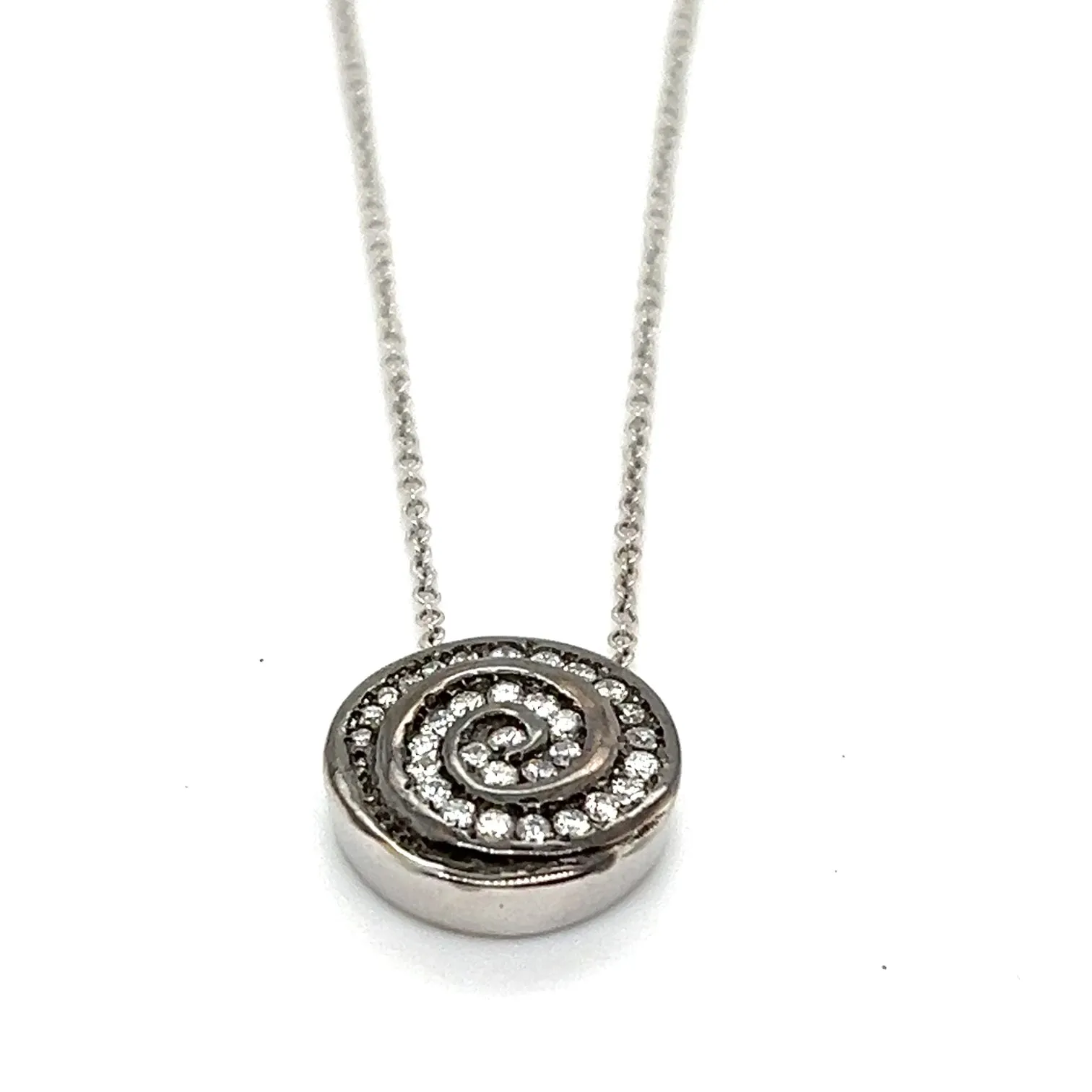 18kt White Gold Diamond Forever Necklace