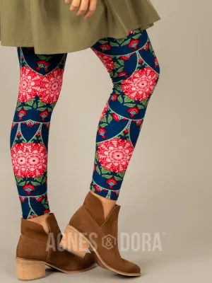 Agnes & Dora™ S/M Leggings Ring Around the Rosie