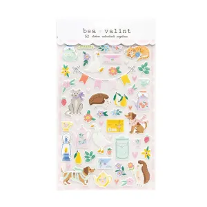American Crafts Poppy And Pear Puffy Stickers 52/Pkg