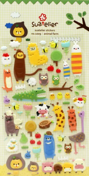 animal farm stickers- scrapbooking stickers-Planner stickers-erin condren planner - animal stickers-craft sticker-1009- Love My Tapes