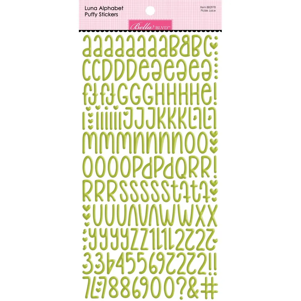 Bella Blvd Bella Besties Luna Alphabet Puffy Stickers - Pickle Juice