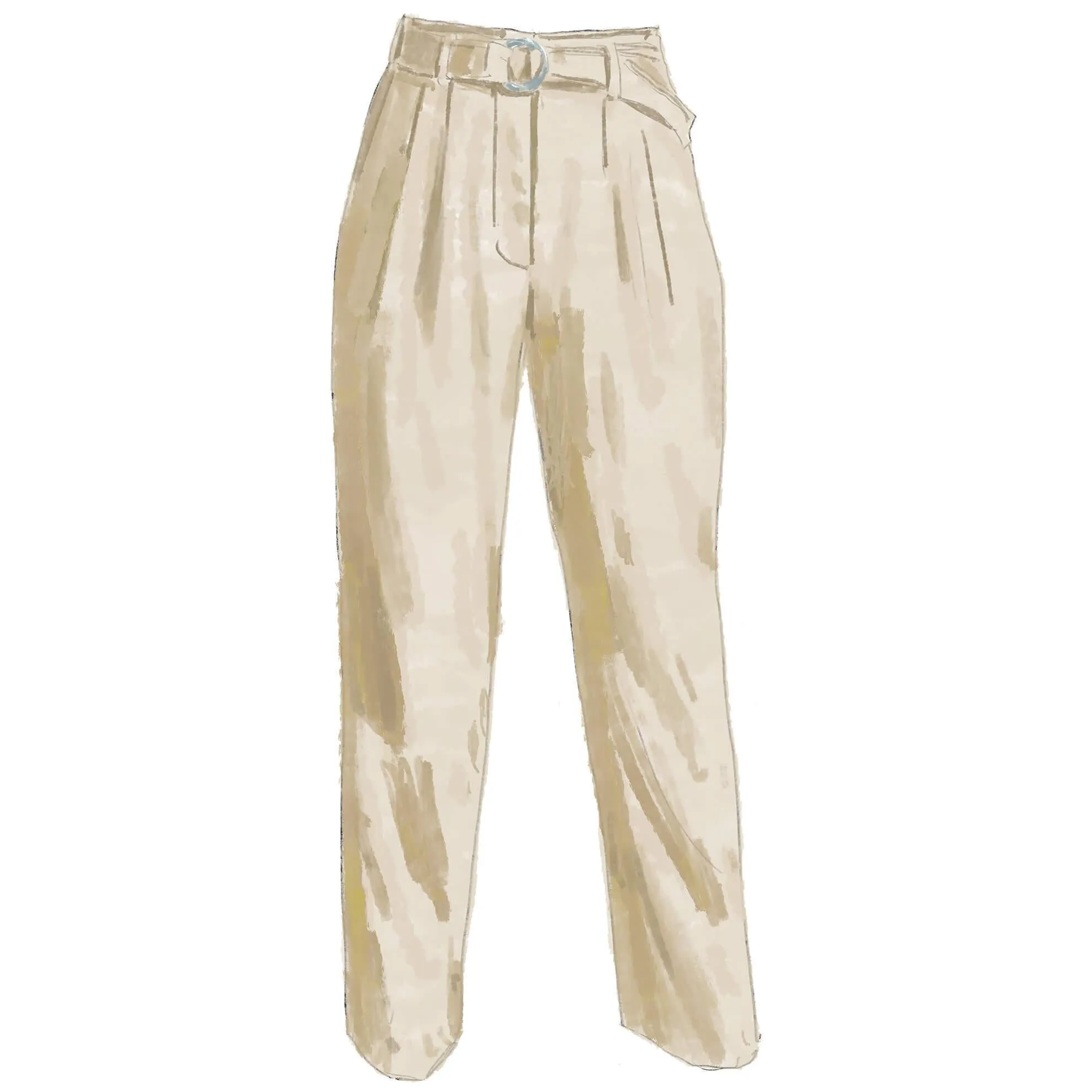 Belted Cropped Trouser