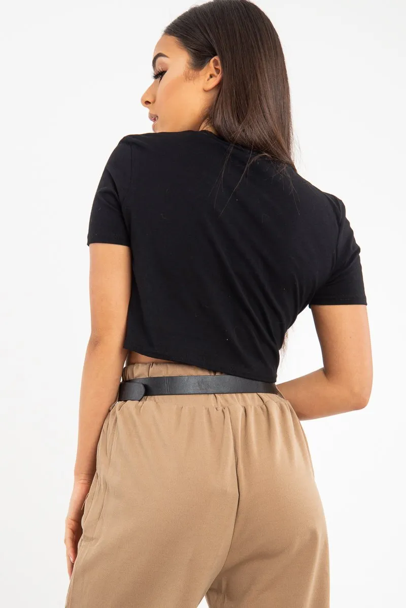 Black Gold Studded Tiger NYC T-Shirt - Calyssa