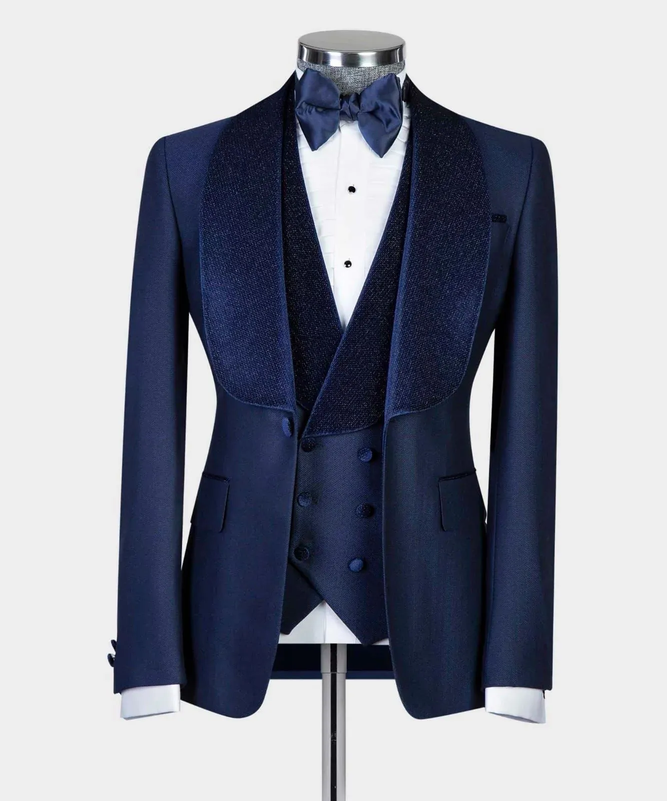Blue Shinning Collar Tuxedo