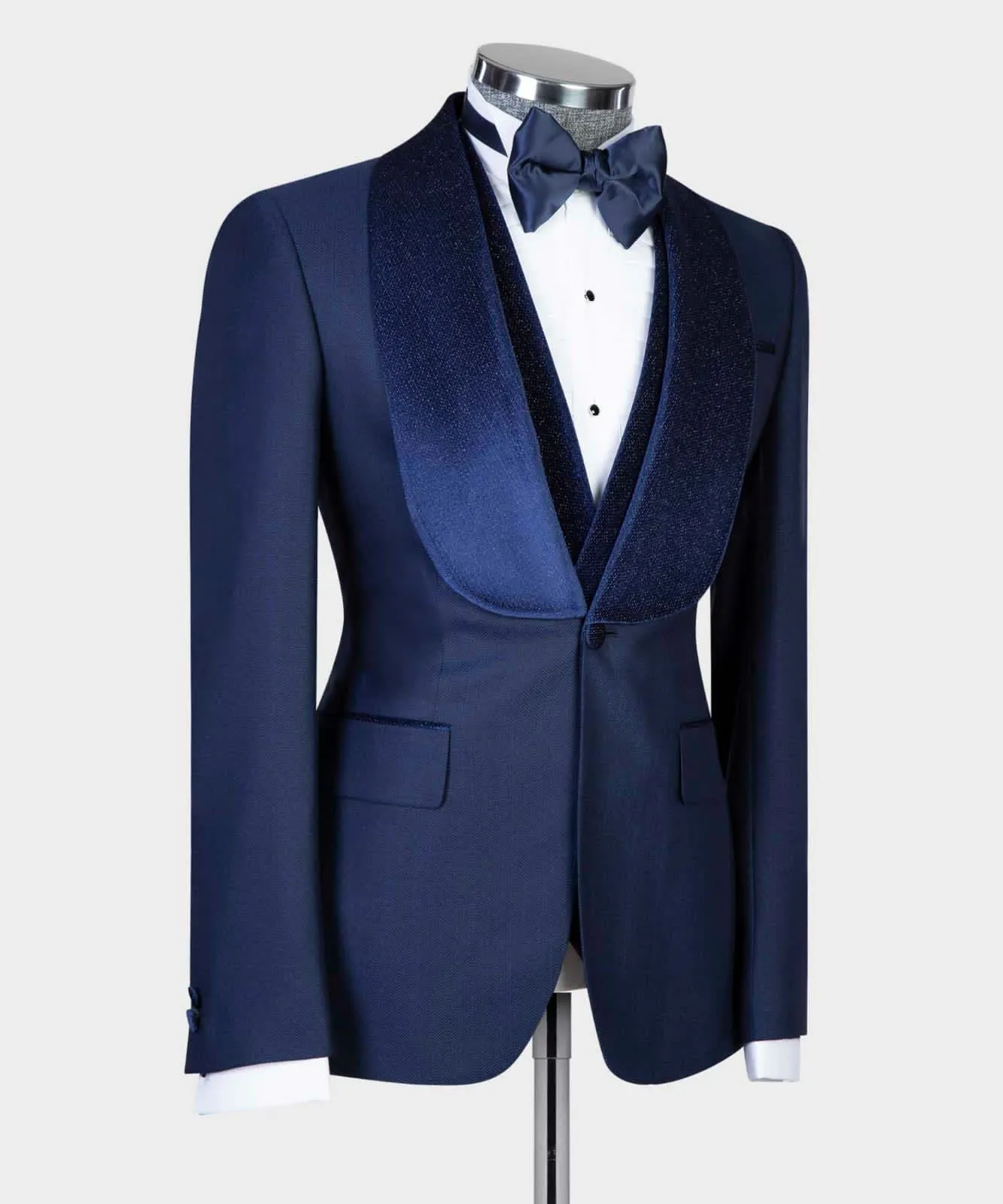 Blue Shinning Collar Tuxedo