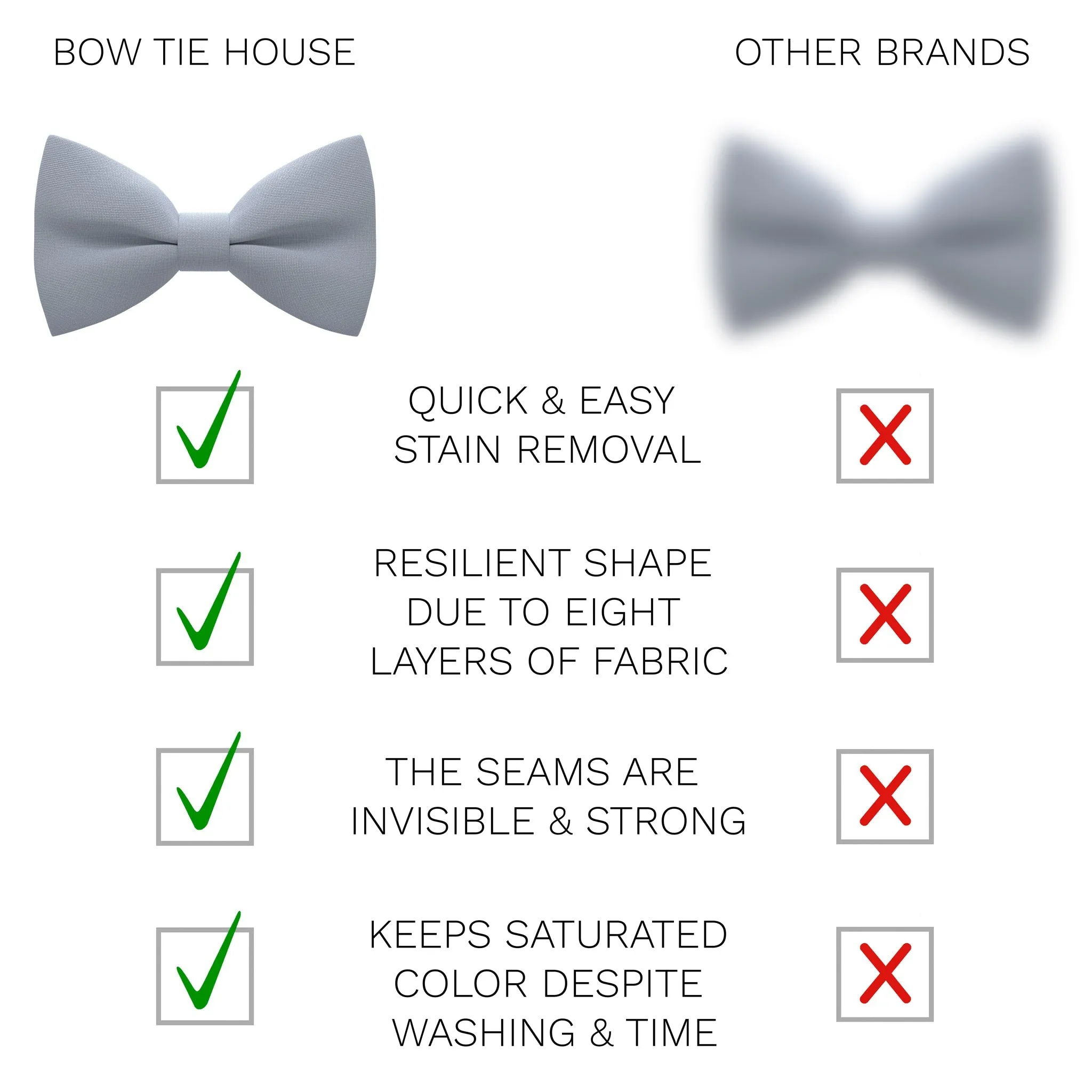Cloud Grey Bow Tie