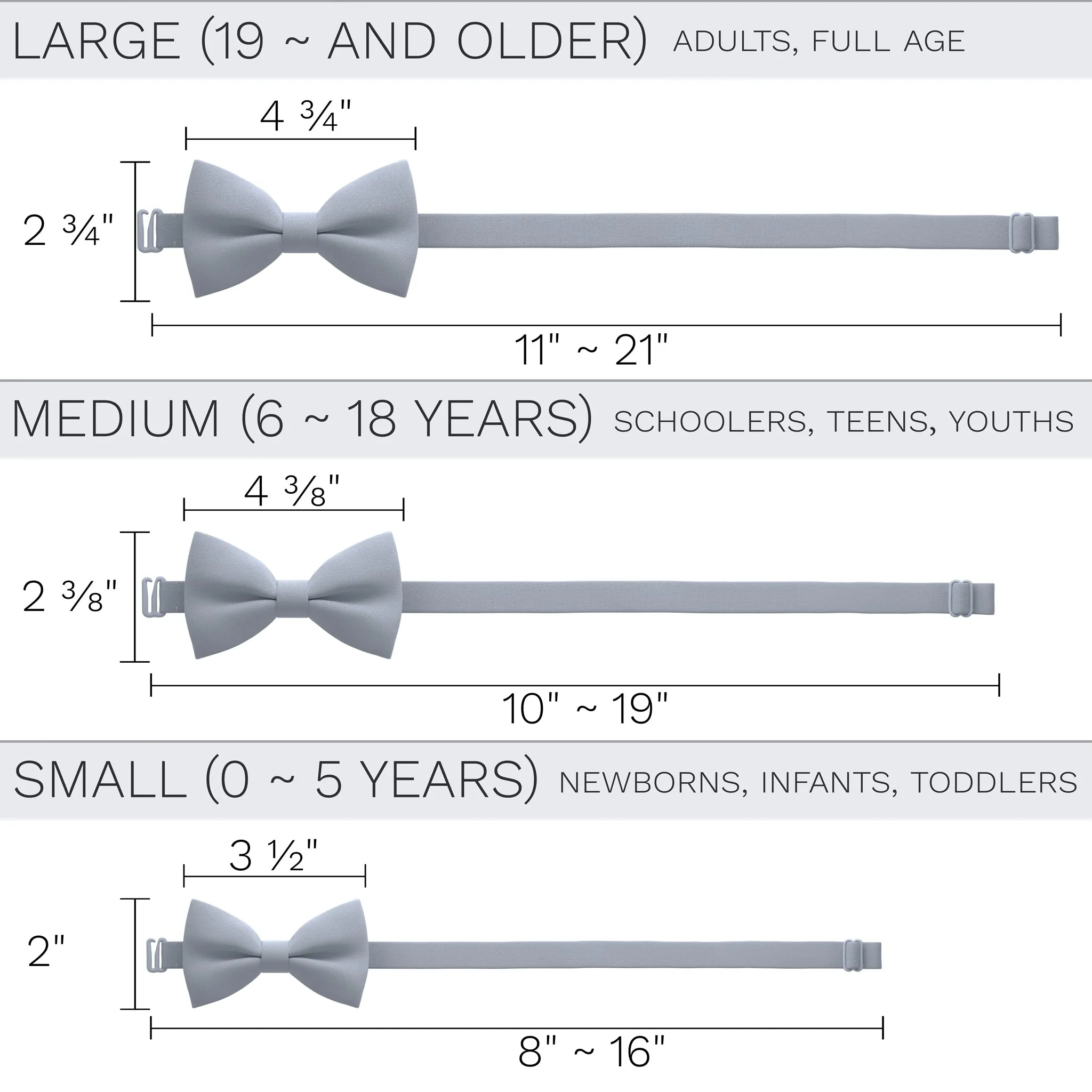 Cloud Grey Bow Tie