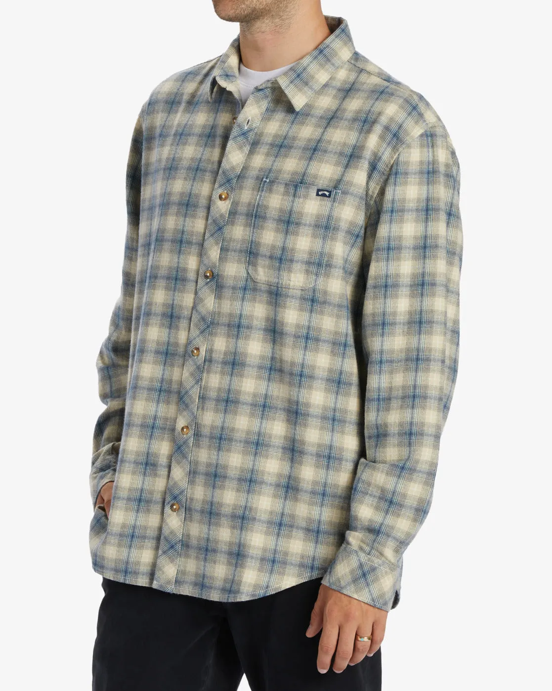Coastline Flannel Long Sleeve Shirt - North Sea