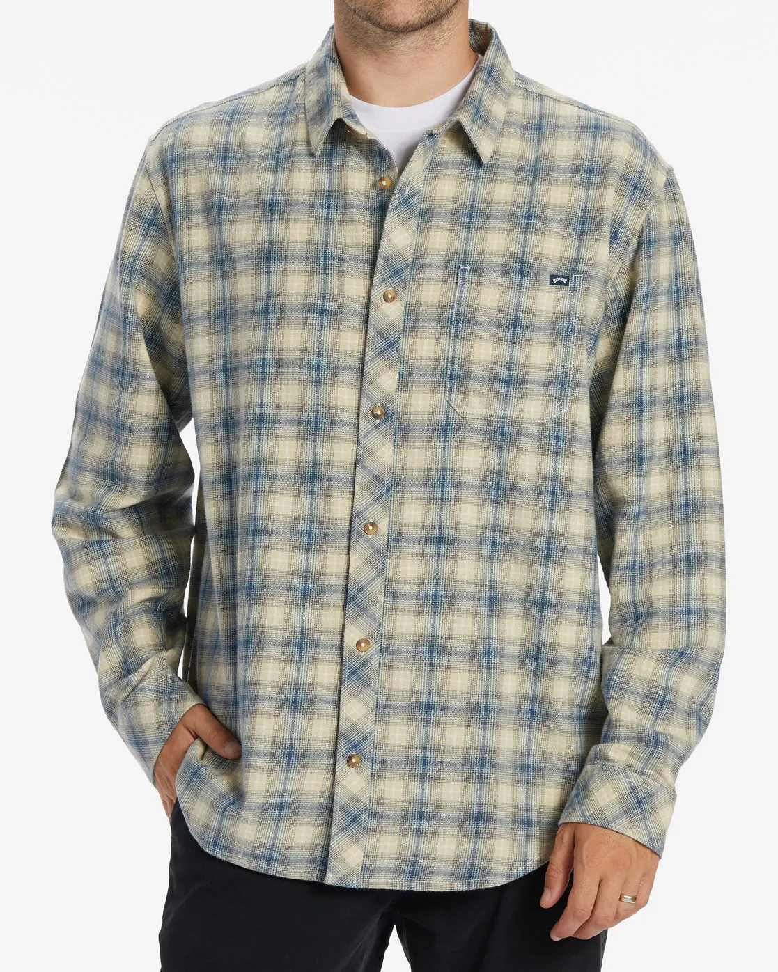 Coastline Flannel Long Sleeve Shirt - North Sea