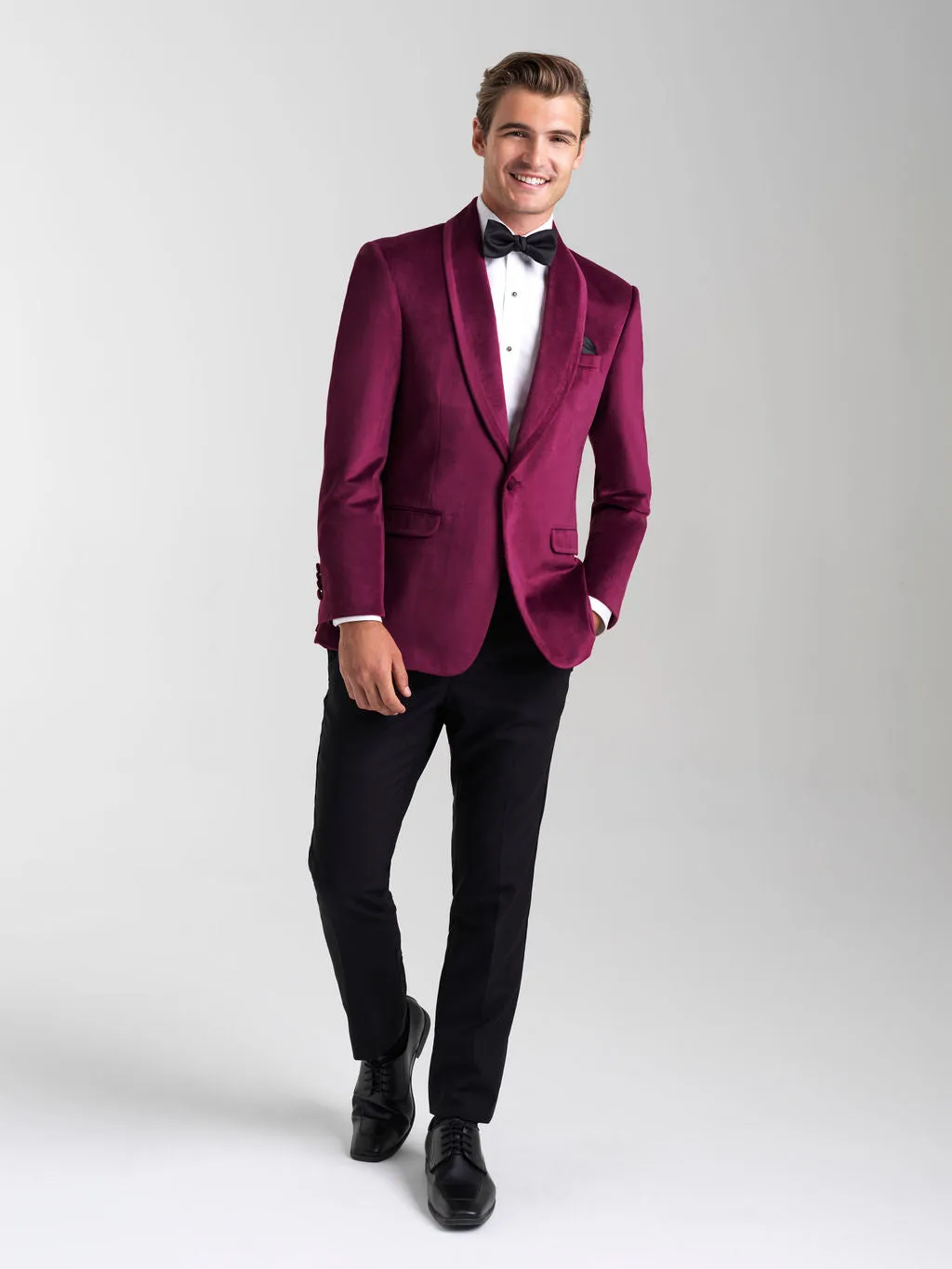 Cranberry Venice Velvet Slim Fit Tuxedos