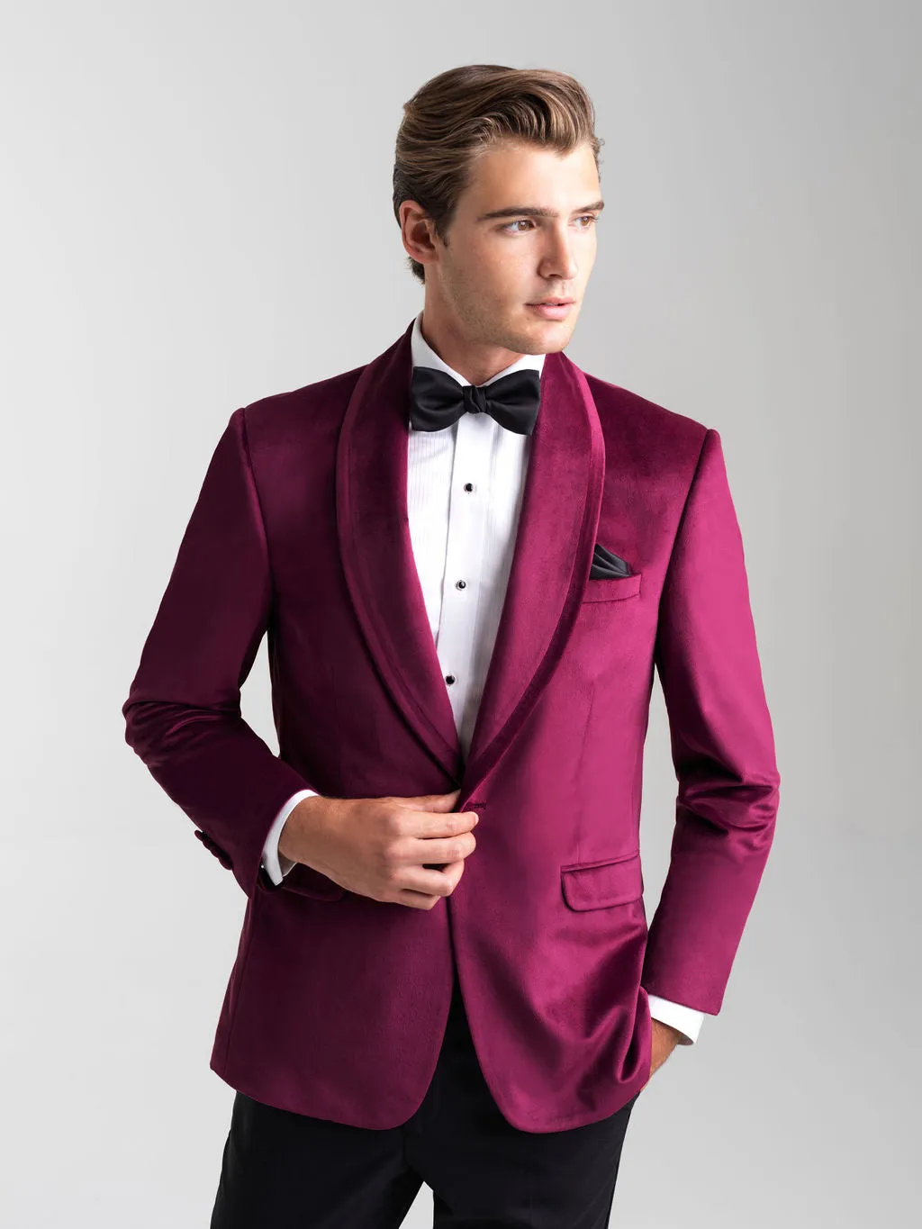 Cranberry Venice Velvet Slim Fit Tuxedos