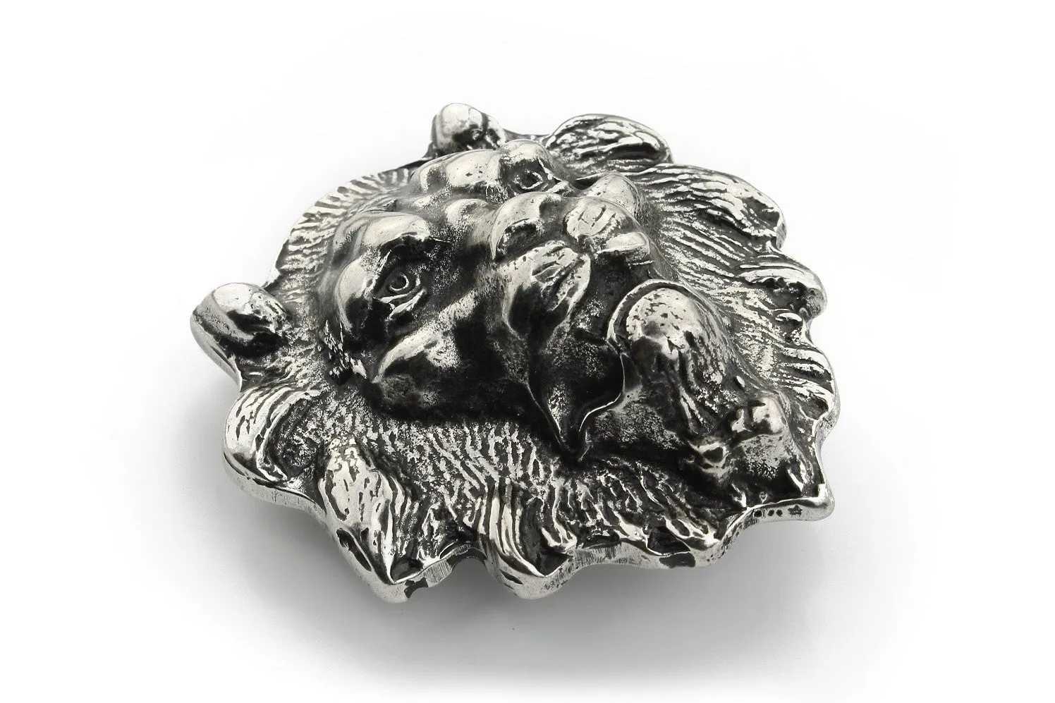 Crystal Eyed Lion Head Buckle 40mm