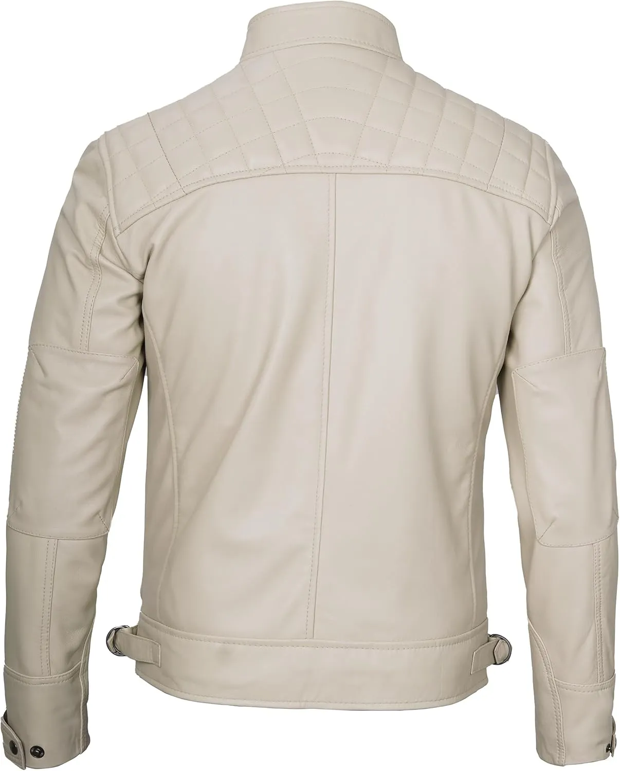 Decrum Leather Jacket Men - Cafe Racer Style Real Lambskin Leather Jackets For Men