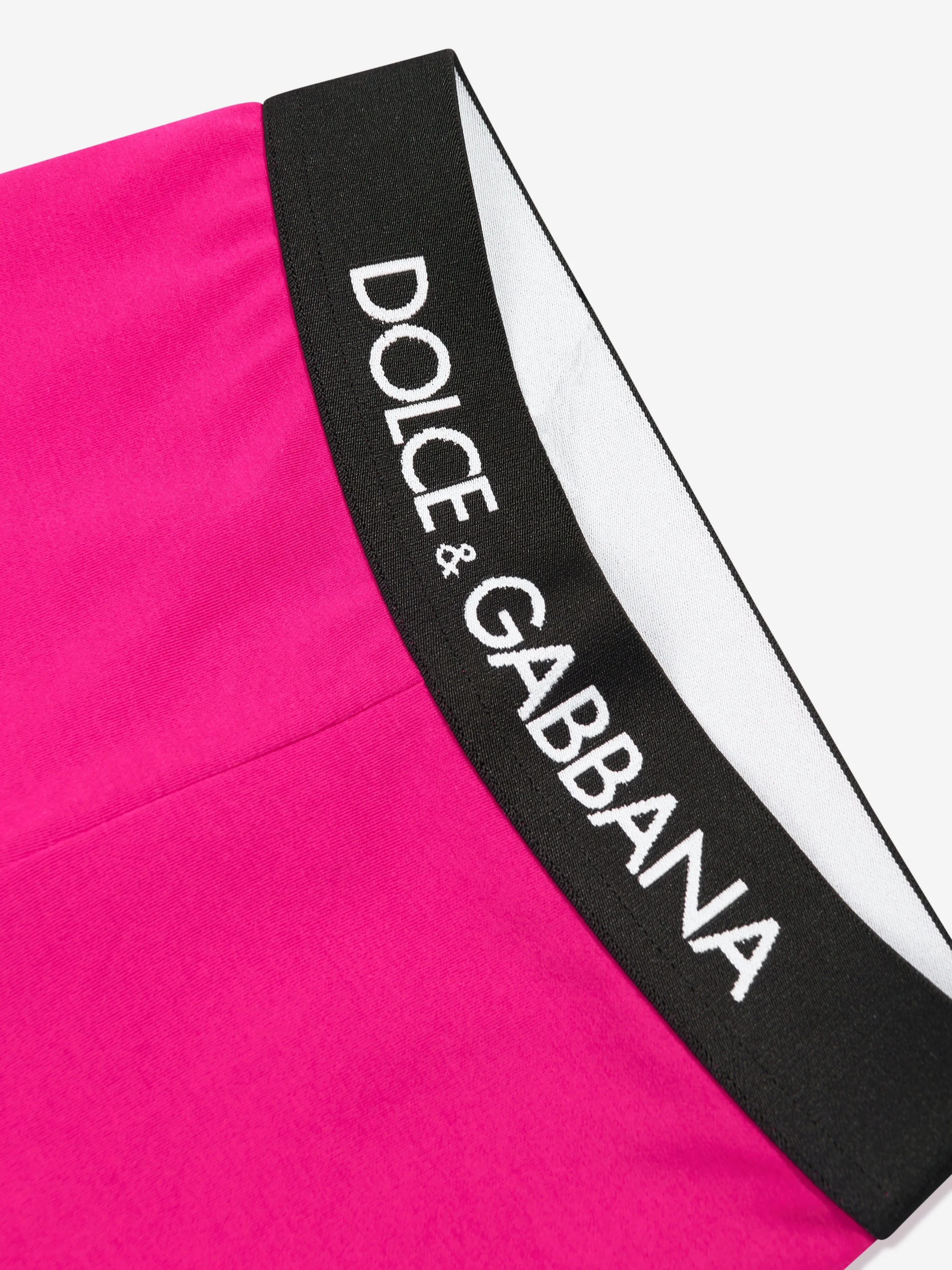 Dolce & Gabbana Baby Girls Logo Leggings in Pink