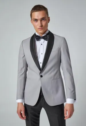 Ds Damat Slim Fit Gray Dobby Tuxedo Suit