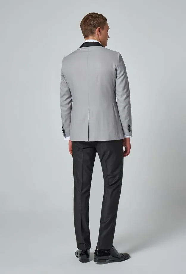 Ds Damat Slim Fit Gray Dobby Tuxedo Suit