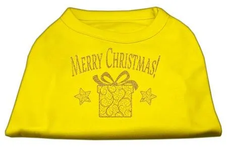 Golden Christmas Present Dog Shirt Yellow XL (16)