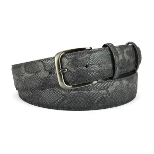 Gothic Metallic Python Effect Belt