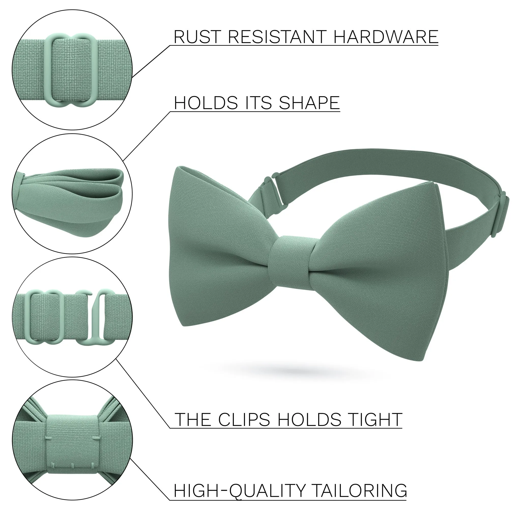 Green Fern Bow Tie