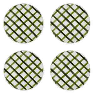 Green Trellis Dinner Plates (Set of 4)