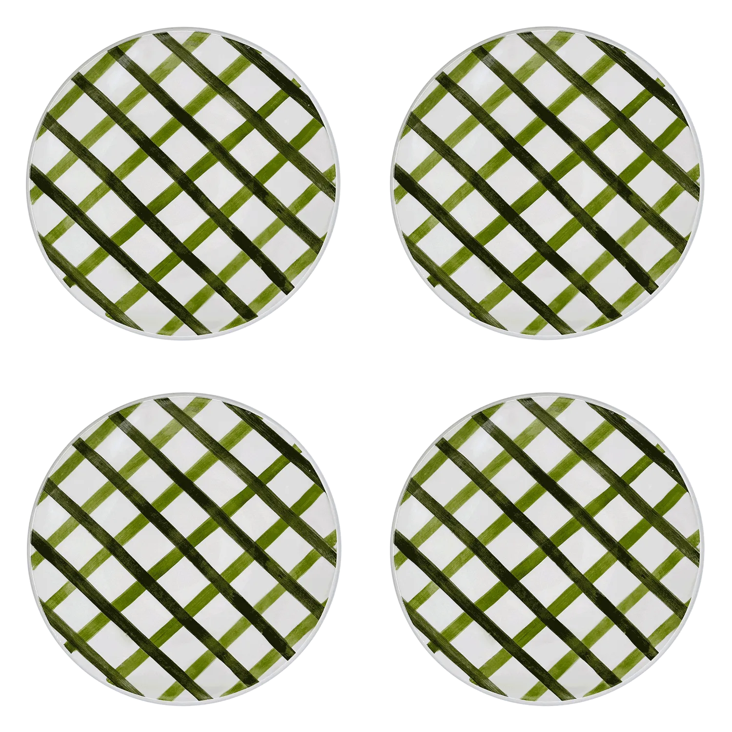 Green Trellis Dinner Plates (Set of 4)
