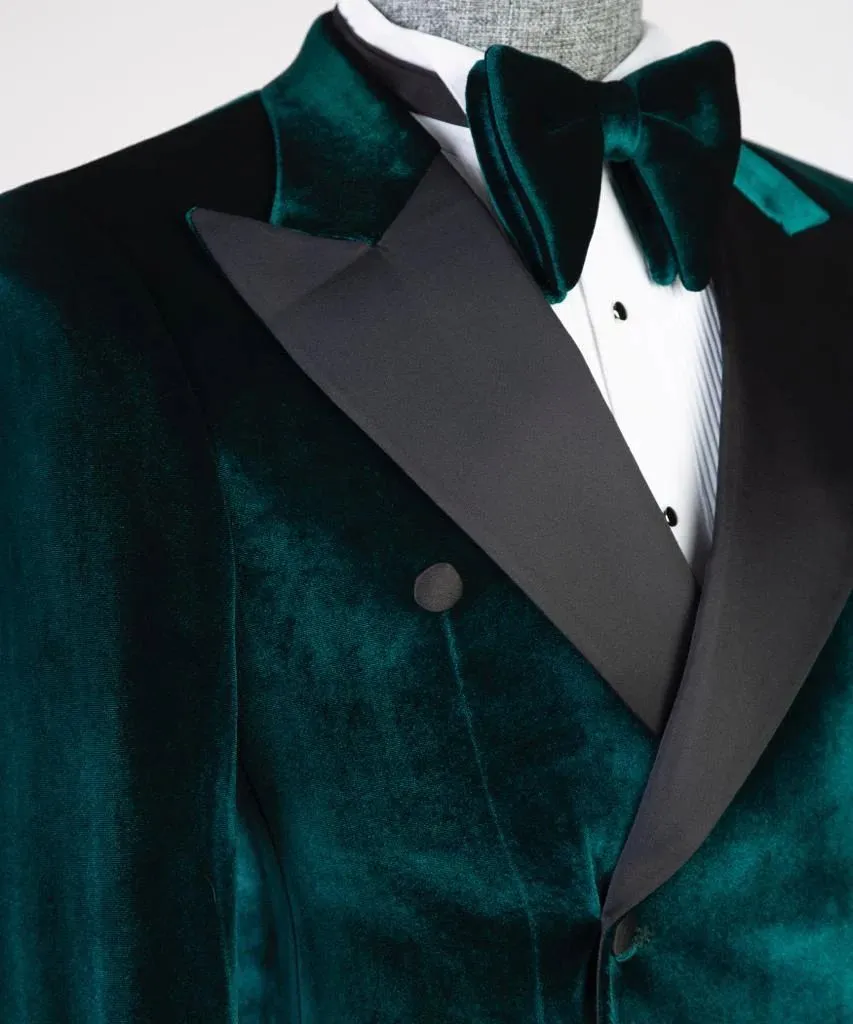 Green Velvet Tuxedo Jacket