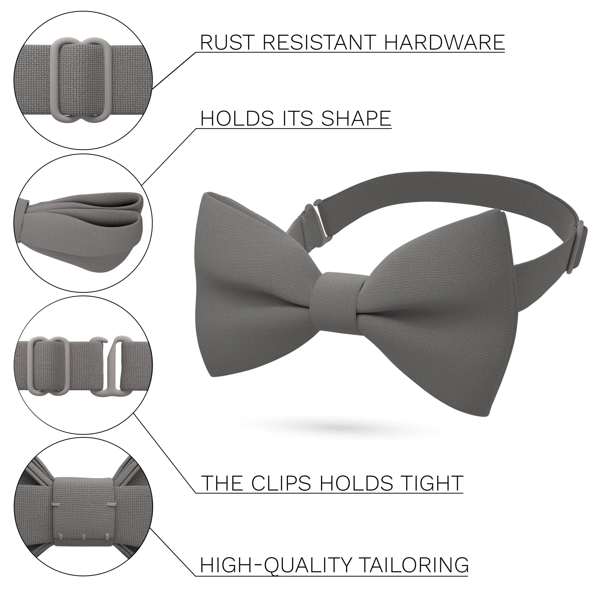 Grey Fog Bow Tie