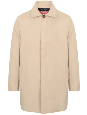 Hallows Collared Trench Coat In Stone - Tokyo Laundry