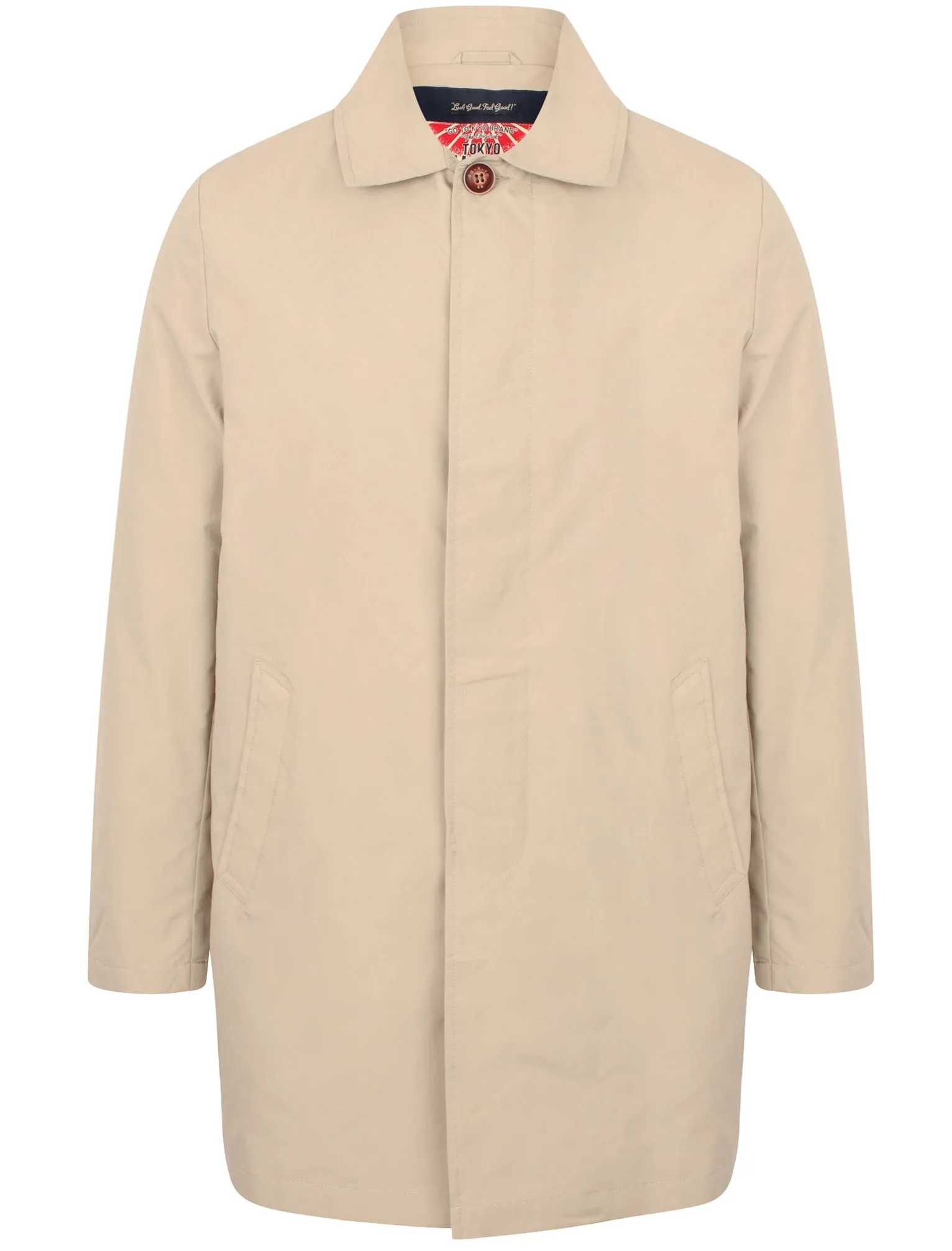 Hallows Collared Trench Coat In Stone - Tokyo Laundry