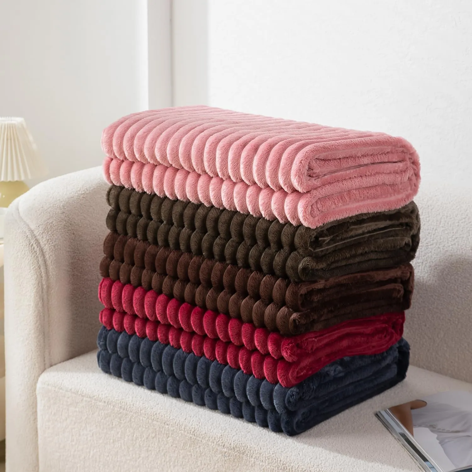 HOKIPO AC Blanket Double Bed Queen, 200x230 cm / 6.5x7.5 feet, Pink (AR-4917-PNK)