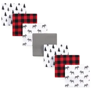 Hudson Baby Cotton Flannel Receiving Blankets Bundle, Moose