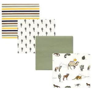 Hudson Baby Cotton Flannel Receiving Blankets, Desert Animals