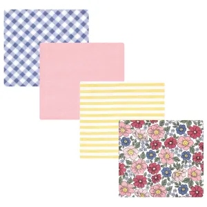 Hudson Baby Cotton Flannel Receiving Blankets, Pink Blue Pretty Floral