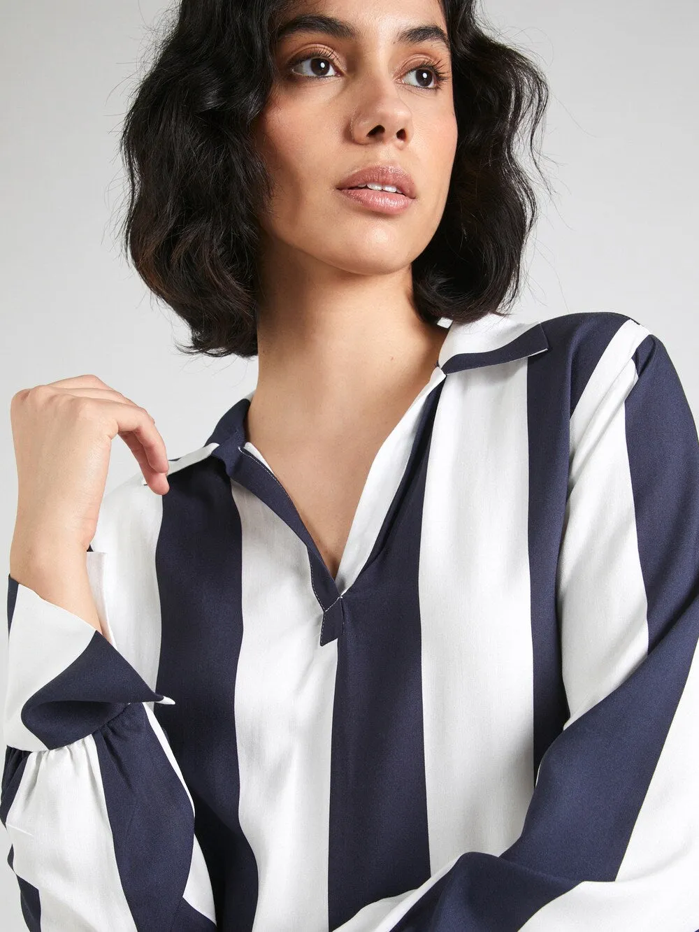 Key Largo REFEREE blouse, navy/white