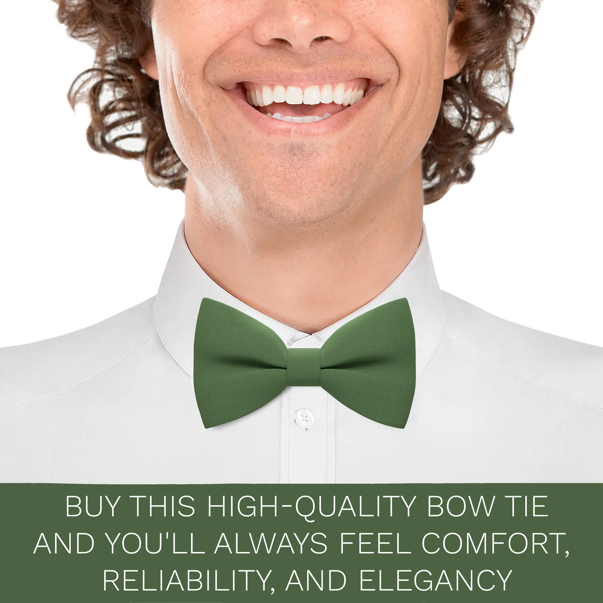 Linen Asparagus Bow Tie
