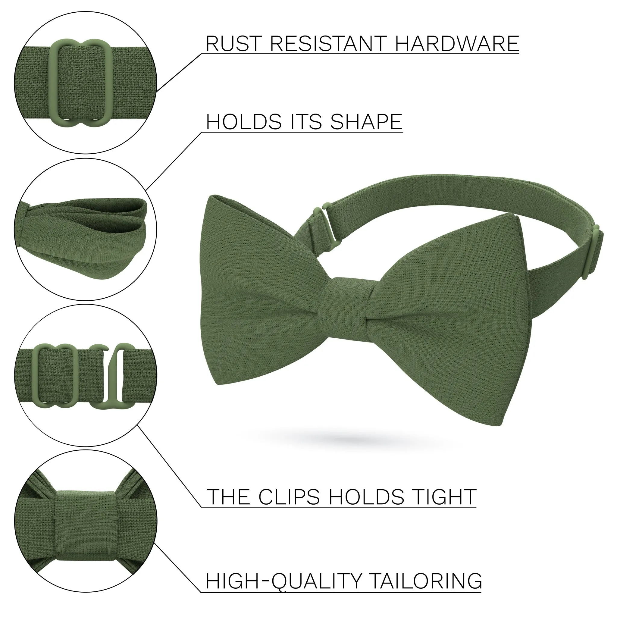 Linen Asparagus Bow Tie