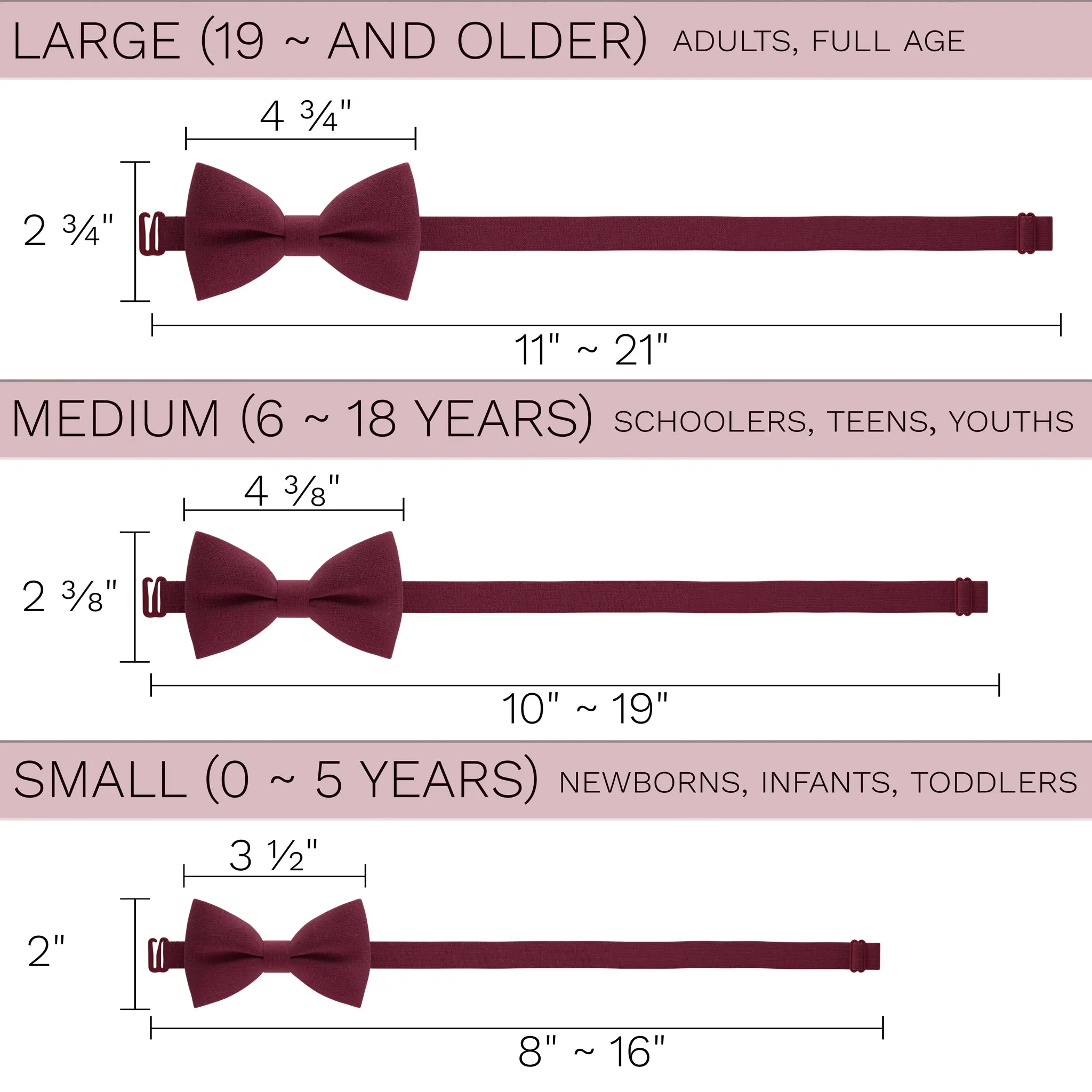 Linen Dark Red Bow Tie