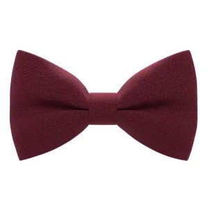 Linen Dark Red Bow Tie