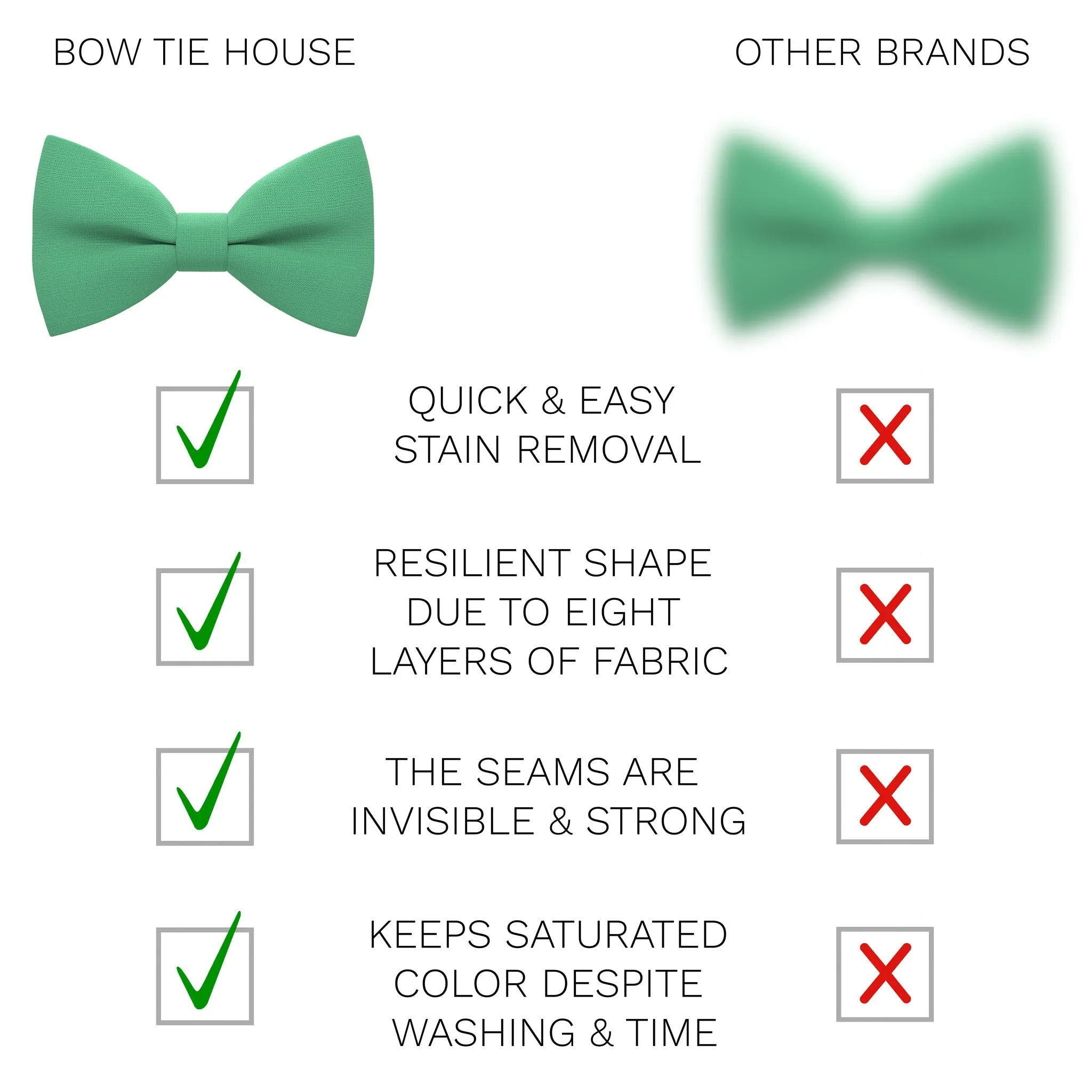 Linen Green Mint Bow Tie
