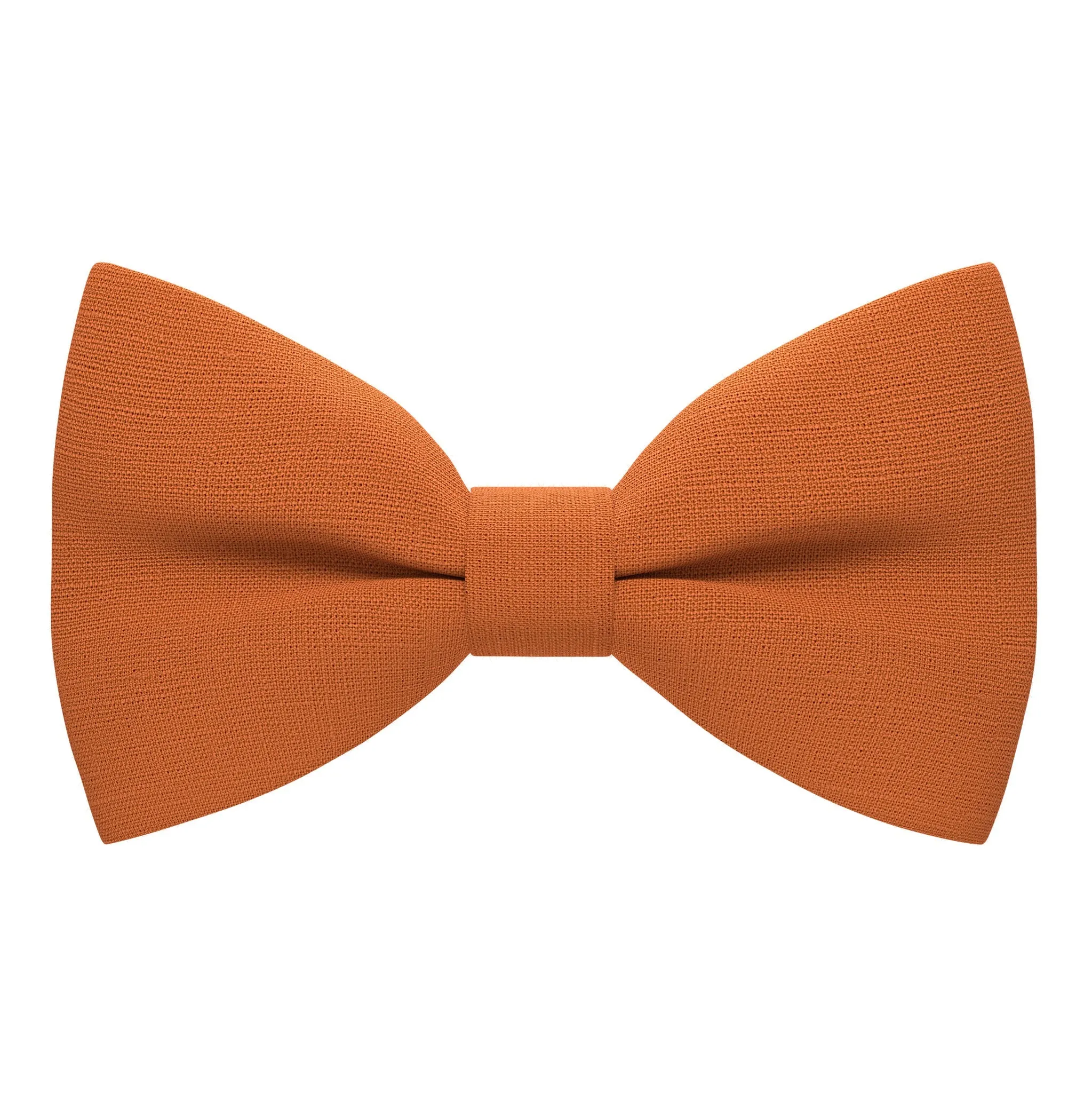 Linen Orange Bow Tie