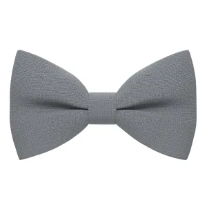 Linen Stone Grey Bow Tie