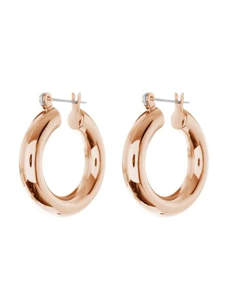 LUV AJ - The Baby Amalfi Tube Hoops in Rose Gold