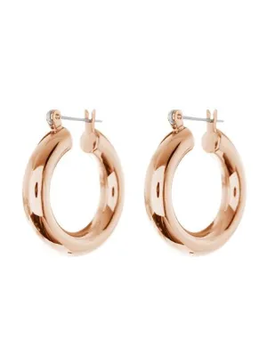 LUV AJ - The Baby Amalfi Tube Hoops in Rose Gold
