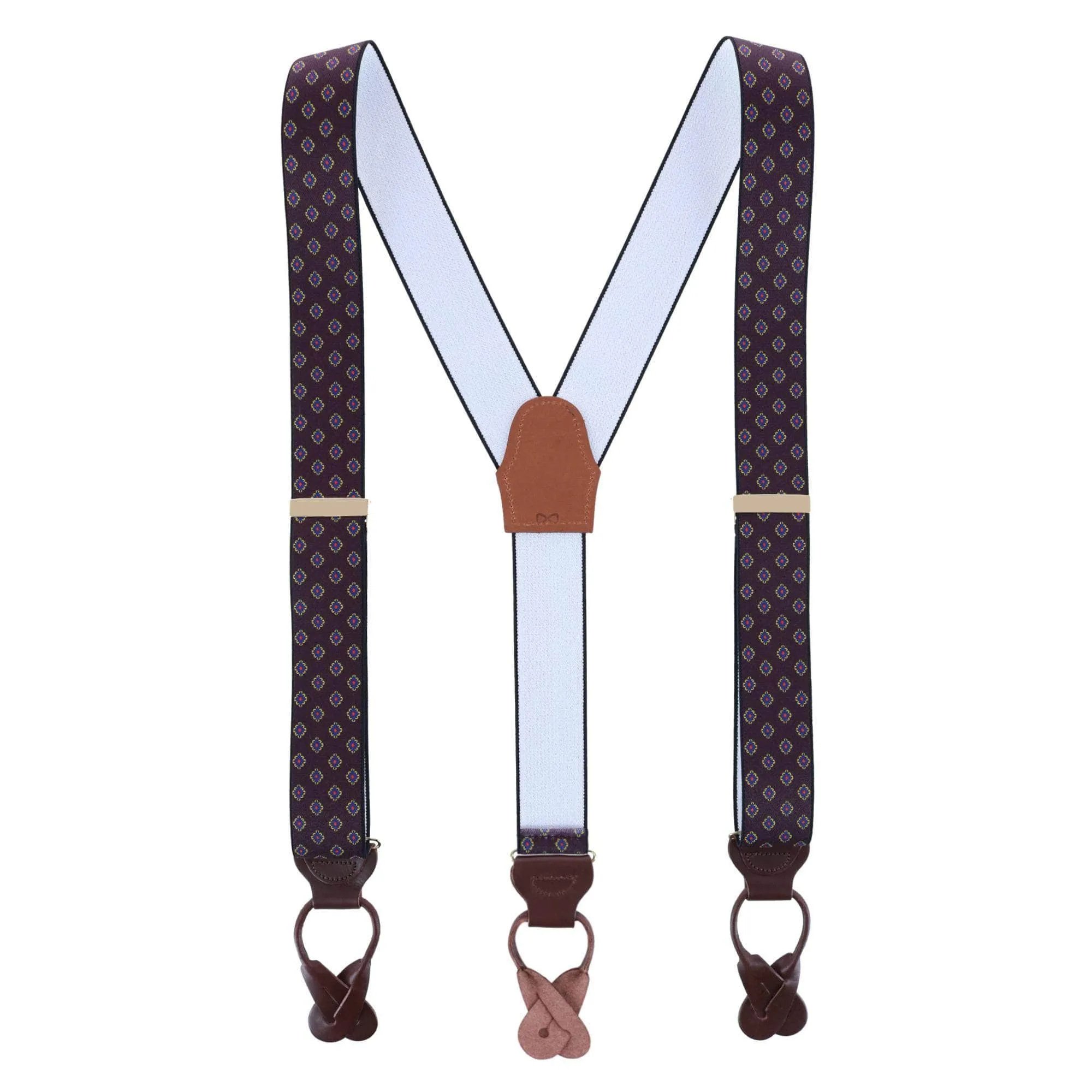 Luxe Diamond Elastic Button End Braces