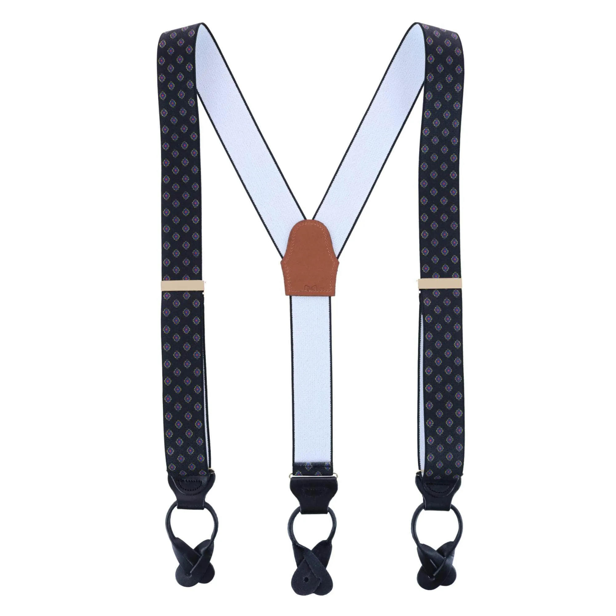 Luxe Diamond Elastic Button End Braces