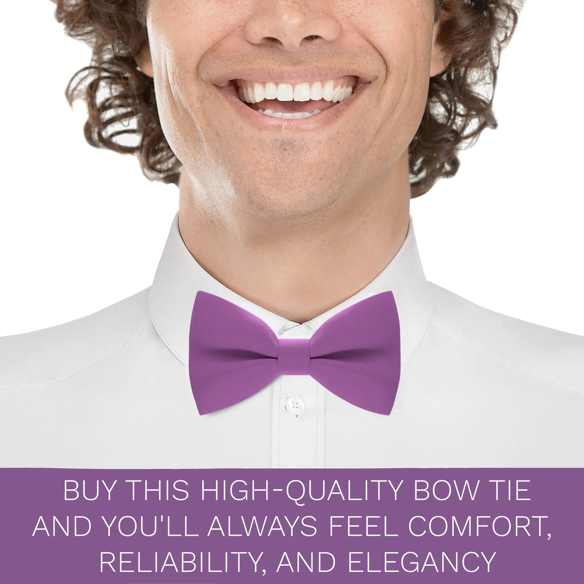 Mauve Rose Bow Tie