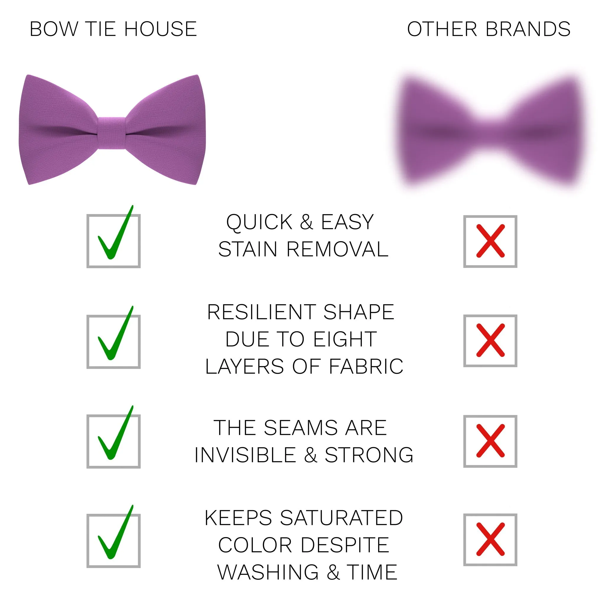 Mauve Rose Bow Tie