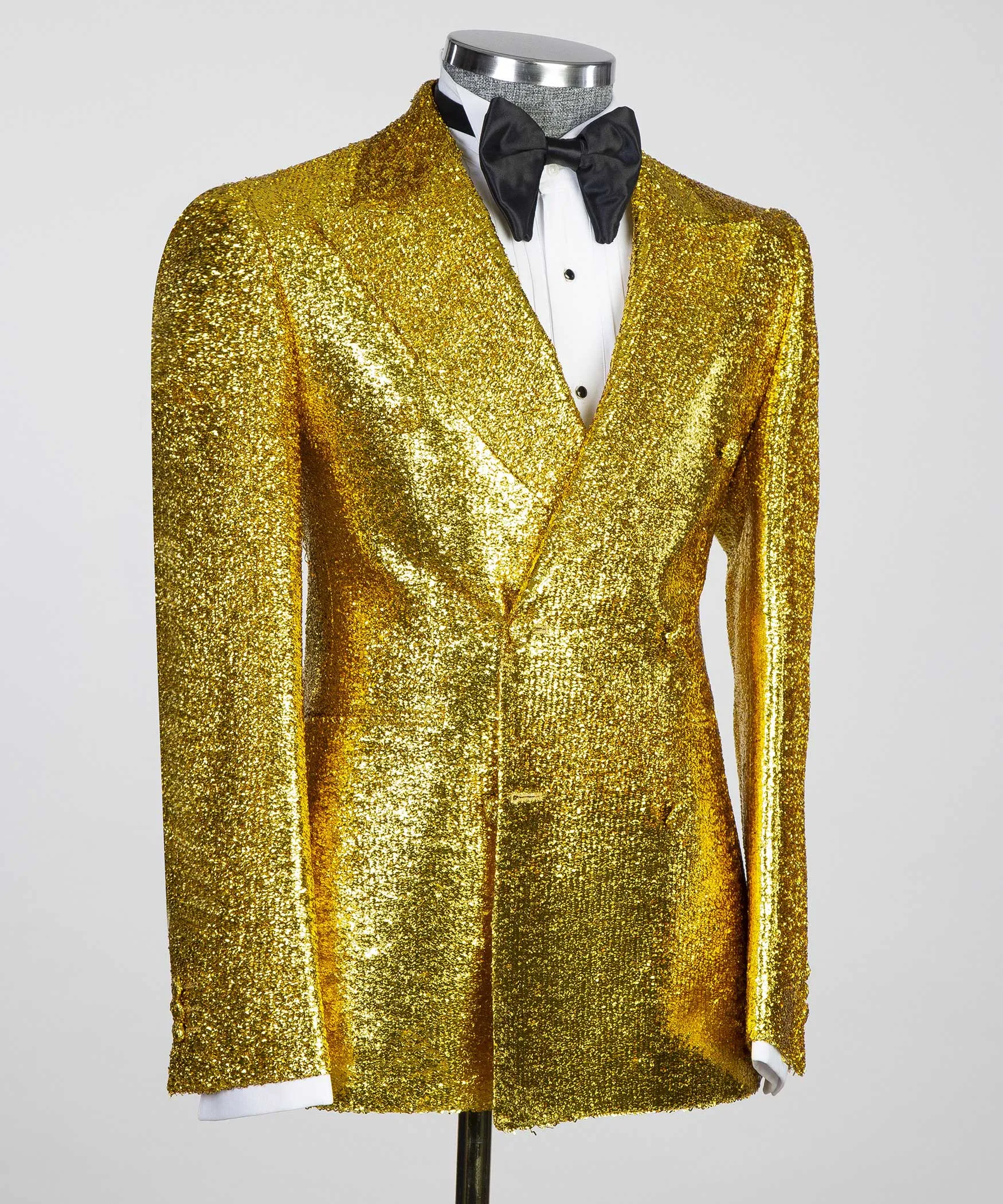 Men's Gold Tuxedo Glitter