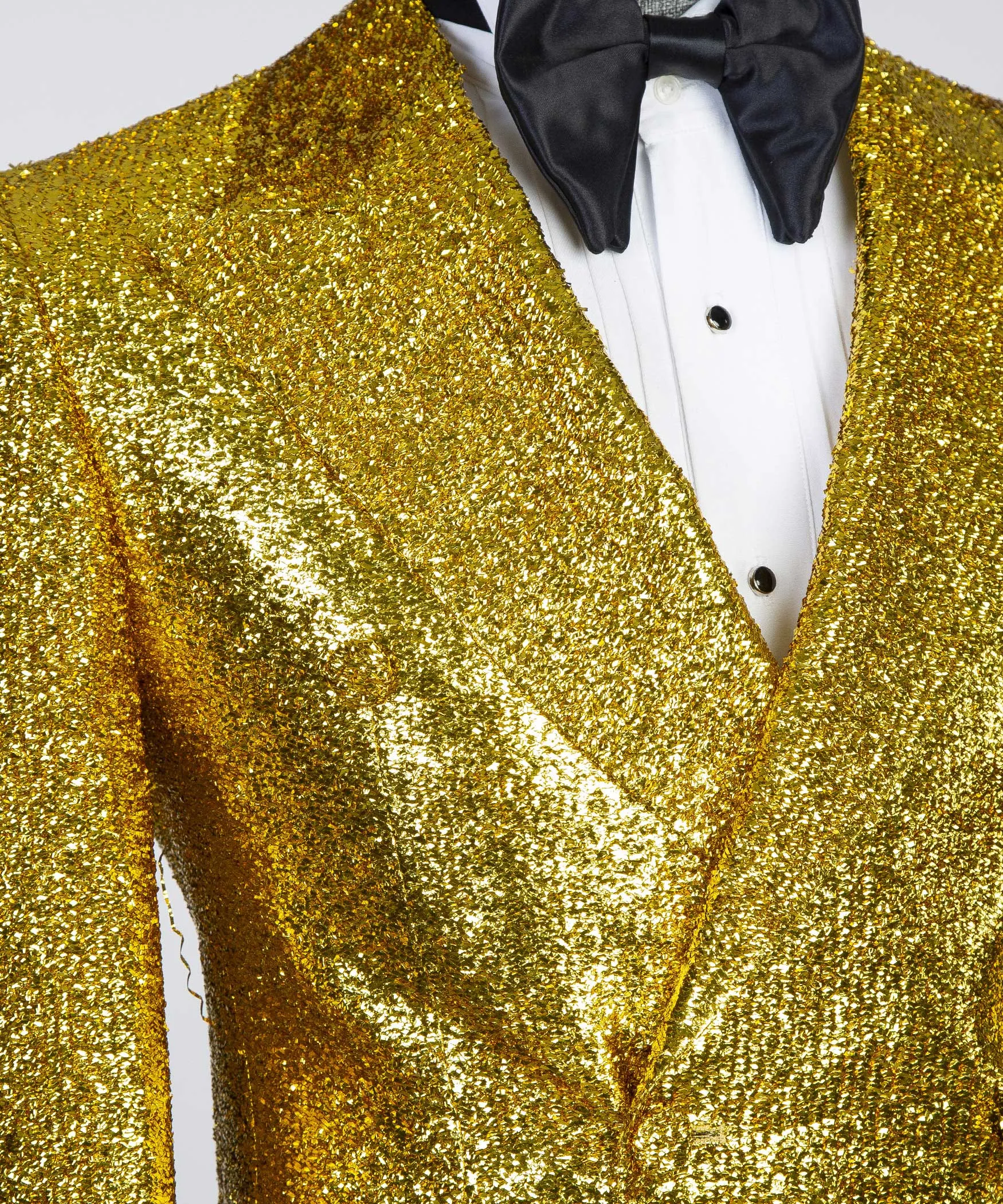 Men's Gold Tuxedo Glitter